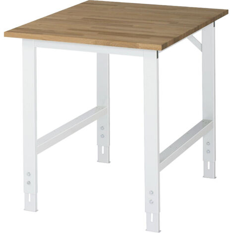 Table de travail en hêtre Rau LxPxH 750x1000x760-1080mm