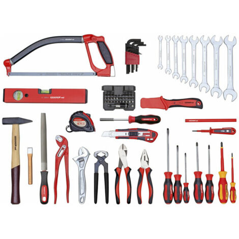 Gedore – Coffret multi-outils 72 pièces – Scie multifonction avec lame HSS bimétal – Outils conformes aux normes DIN – Acier Chrome-Vanadium (1/5)