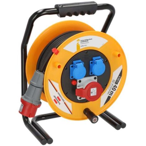 Enrouleur de câble industrie/chantiers Brobusta CEE 1 IP44 40m H07RN-F 5G1,5 (1/5)