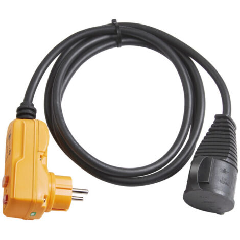 Cordon prolongateur FI IP44 2m noir H07RN-F 3G1,5 (1/5)