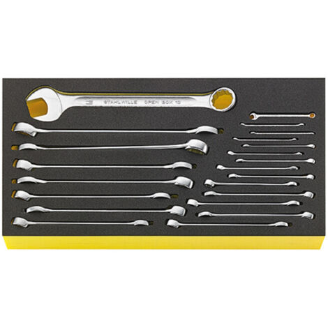 TCS WT 13a/22 Clés mixtes en plateau TCS 22 pcs. (1/2)