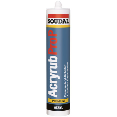 Peinture acrylique Soudal Acryrub Pro P Blanc universel 310 ml (1/2)
