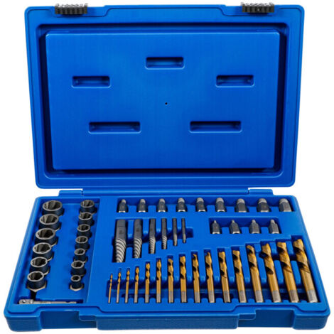 Bgs Technic – Jeu d'extracteurs de vis et écrous avec mèches gauches 49 pièces – Pour dévisser vis et goujons arrachés – 70329