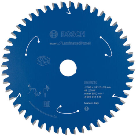 Lame de scie circulaire Bosch Expert pour panneaux stratifiés pour scies sans fil 160 x 1,8/1,2 x 20 48 dents (1/5)