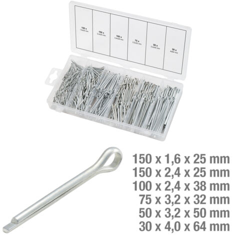KS Tools - Assortiment de goupilles fendues 555 pièces - 970.0080