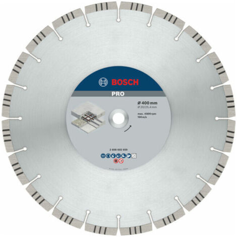 Lame de scie diamant Bosch PRO béton 400 x 20,00/25,40 x 3,2 x 12 mm