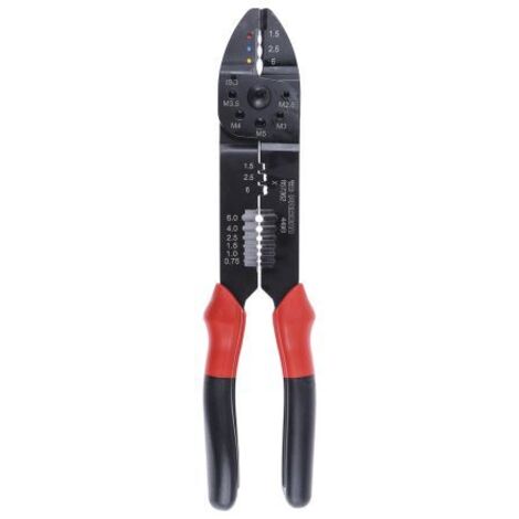 Facom – Pince à sertir cosse pour câbles isolés 1,5-6 mm² – Dénudage 0,75-6 mm² – Fonction coupe-câble intégrée – Outil professionnel