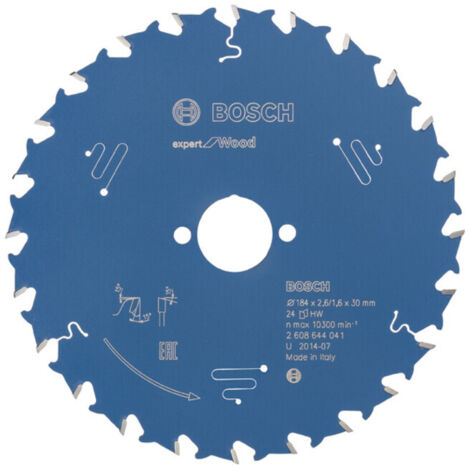 Lame de scie circulaire Bosch Expert for Wood pour scies circulaires portatives 184 x 30 x 2,6 mm 24 - 2608644041 (1/5)