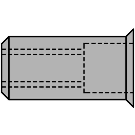 Ecrou à sertir aveugle alu tête réduite M5 x 7 x 12,5 mm UE 500 (1/2)