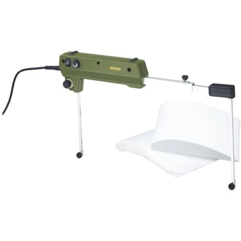 Proxxon – Coupeur à fil chaud 600mm – Moteur 50W – Température réglable 100-350°C – Pour polystyrène et mousse dure