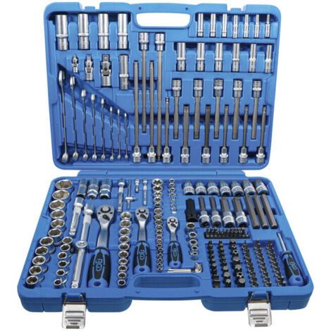 BGS Coffret de Douilles, six pans 6,3 mm (1/4") / 10 mm (3/8") / 12,5 mm (1/2") 214 pièces (1/5)
