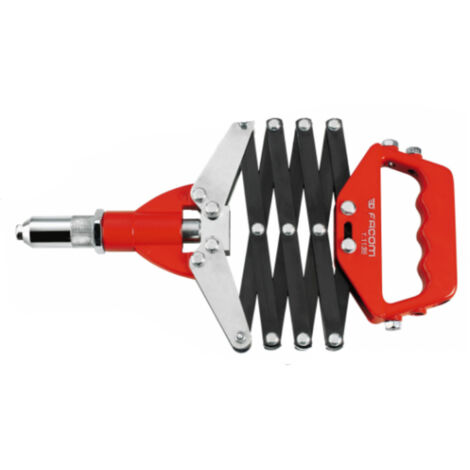 Facom – Pince à riveter ciseaux pour rivets aluminium Ø 6,4 mm et acier Ø 5 mm – Usage intensif sur chantiers – 5 buses incluses (1/2)