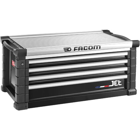 Facom – Servante d'atelier roulante 4 tiroirs – Charge utile 105 kg – Dimensions tiroirs 948 x 421 x 60/130 mm – Surface de travail 100 litres
