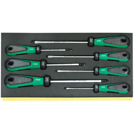 TCS 4820/4830 Jeux de tournevis 3K DRALL en plateau TCS 7 pcs. (1/2)