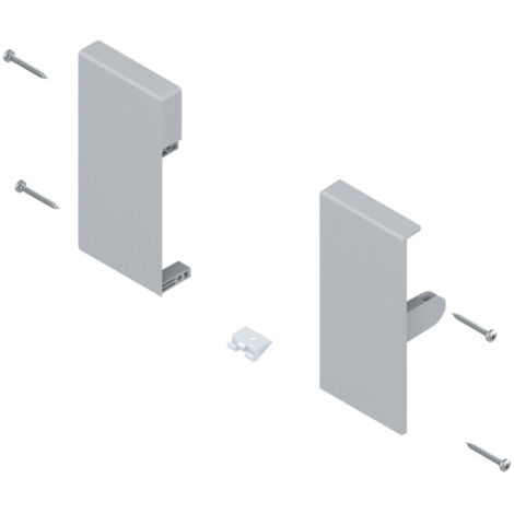 Blum TANDEMBOX support frontal, hauteur K, pour tiroir à l'anglaise, gauche/droite, pour TANDEMBOX antaro, gris blanc 2 pièces
