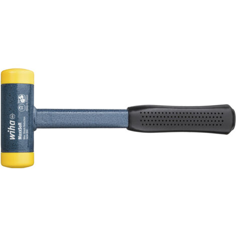 Wiha Massette sans rebond avec embouts mi-durs avec manche en tube d'acier, embout de massette rond 50, 365 mm (02127)