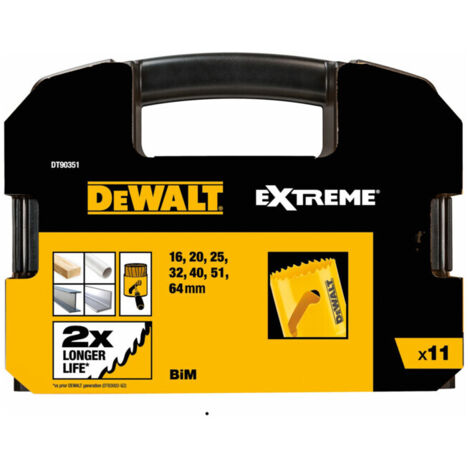 Set de 11 couronnes bimétalliques, pour électriciens  DeWalt DT90351-QZ