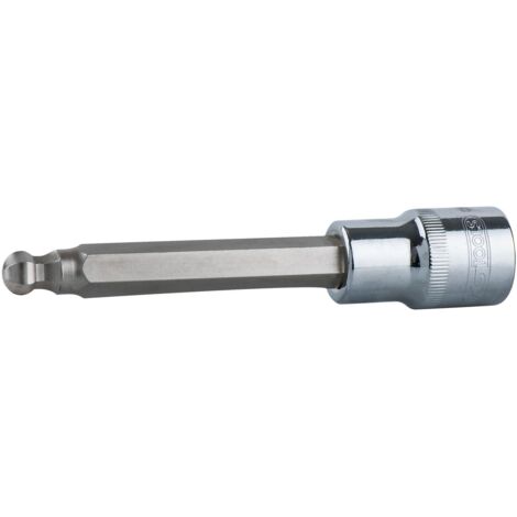 1/2" Douilles tournevis 6 pans intérieur à tête sphérique CHROMEplus, longues, 8 mm (1/2)