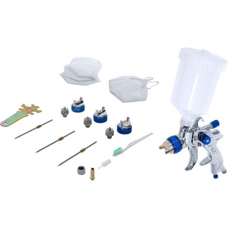 BGS Pistolet de peinture pneumatique avec 3 buses 1,2 - 1,7 - 2,0 mm - 70048