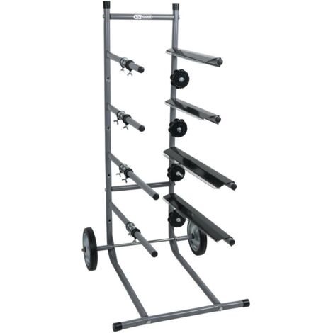 Kstools – Distributeur mobile de papier 4 rouleaux – Chariot de marouflage 4 niveaux – Largeur 560mm – Hauteur 1080mm – Tube en acier (1/2)