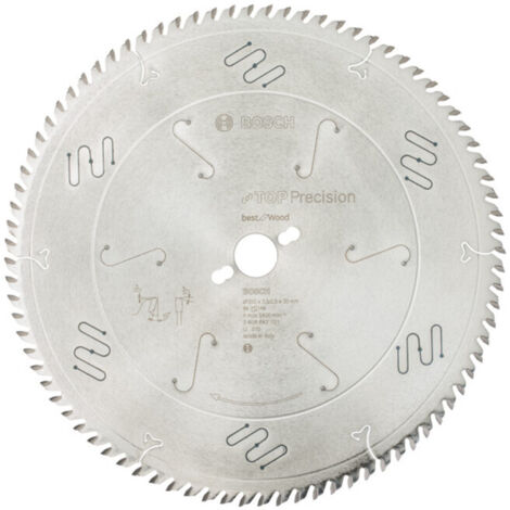 Lame de scie circulaire Top Precision, idéale pour le bois, 350 x 30 x 3,5 mm, 84
