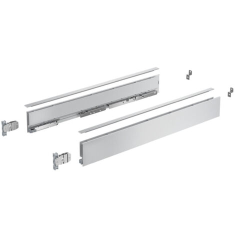 AvanTech YOU Kit de profil de côté de tiroir, hauteur 77 mm x NL 550 mm, argent, à gauche et à droite (1/4)