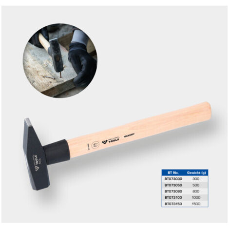 BRILLIANT TOOLS Marteau de forgeron avec manche Hickory 1500 g - BT073150 (1/5)