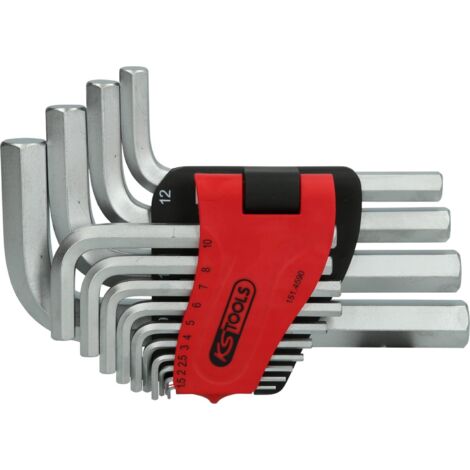 Kstools – Jeu de clés Allen 14 pièces – Hexagone 1,5 à 19 mm – Acier spécial trempé – Support pliable robuste (1/5)