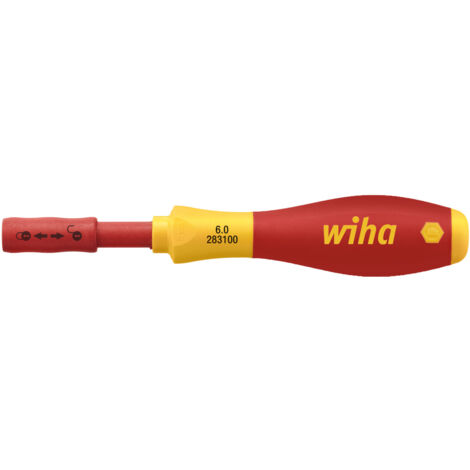 Wiha Tournevis avec porte-embout SoftFinish® electric slimVario pour embouts slimBit 6.0 mm (34577)