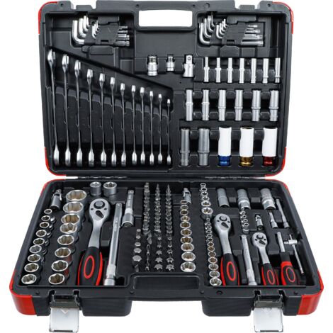 Bgs Technic – Coffret multi-outils 176 pièces – Douilles 6,3 mm, 10 mm, 12,5 mm – Acier chrome-vanadium – Traitement chromé mat (1/6)