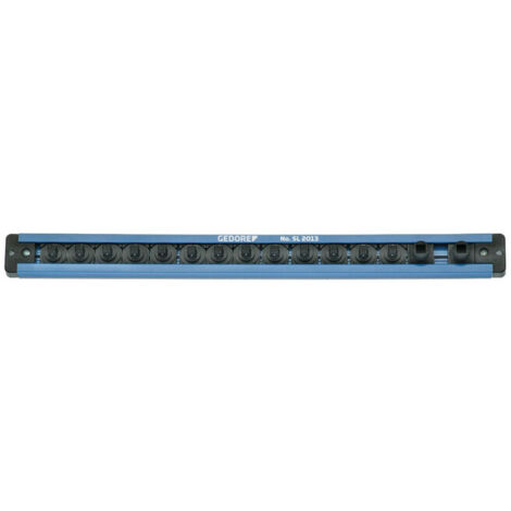Bande de douilles Gedore 3/8" magnétique, 480 mm, 14 fentes (1/4)