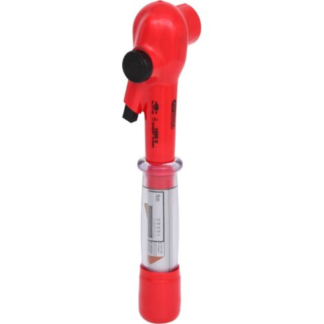 KS Tools Clé dynamométrique 3/8" avec revêtement isolant et cliquet réversible, 2-27 Nm (1/4)