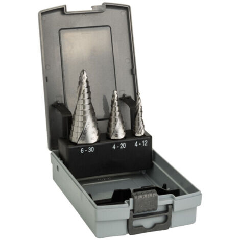 Bosch foret étagé HSS set 3 pièces 4 - 12 mm 4 - 20 mm 6 -30 mm (1/4)