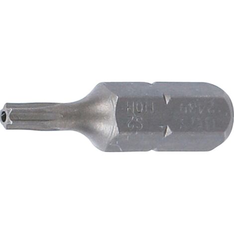 BGS Longueur de la mèche 25 mm hexagone d'entraînement 6,3 mm (1/4") profil en T (pour TX) avec trou T10 (1/2)