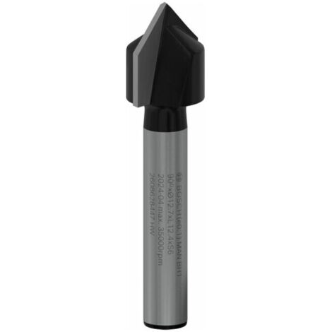 Fraises à rainurer en V Standard for Wood Bosch 6 mm D1 12,7 mm L 12,7 mm G 45 mm 90° - 2608628447