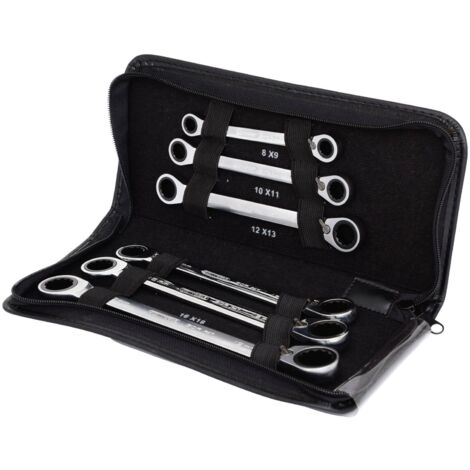 KS Tools Jeu de clés polygonales à cliquet réversible GEARplus, 6 pcs.