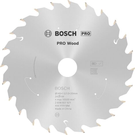 Lame de scie circulaire Bosch Standard pour bois, 140x1.5/1x20, 24 dents (1/6)