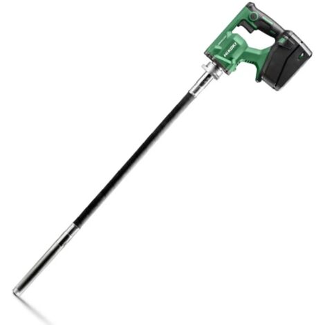 Hikoki – Compacteur à béton sans fil 36V – Moteur sans balais – Vibration 15200 min-1 – Longueur tige 824 mm – Pour chantiers humides