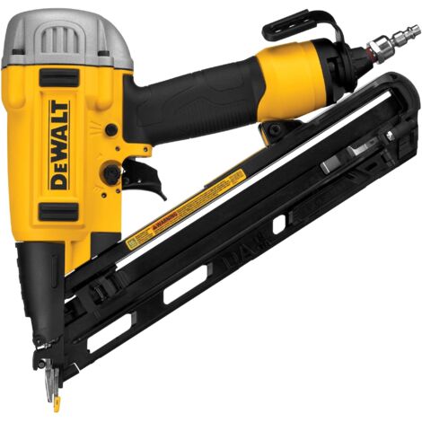 Dewalt – Cloueuse pneumatique à tête aplatie 64mm – Nez Precision Point pour visibilité – Déclenchement réglable – Mallette de transport incluse (1/3)
