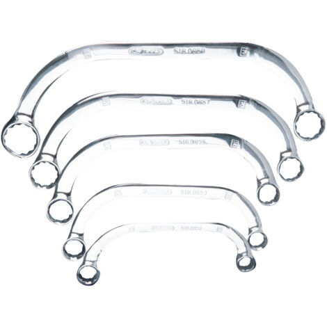 KS Tools - Jeu de 5 clés polygonales demi-lune - 518.0850