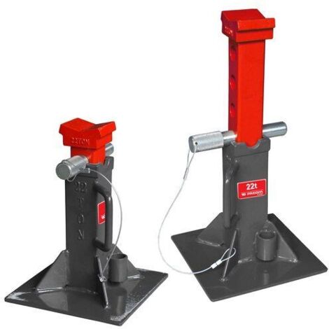 Facom – Cric chandelle 22t max – Hauteur réglable 338 à 500 mm – Support d'essieu pour levage sécurisé – Base carrée pour stabilité