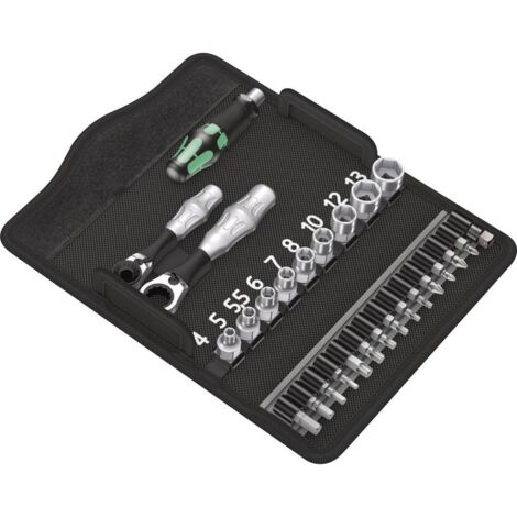 Wera – Coffret multi-outils 27 pcs – Cliquets en acier forgé pour espaces étroits – Douilles Zyklop 8790 FA – Boîte textile robuste (1/10)