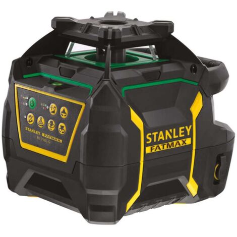 Stanley – Laser rotatif Li-Ion 3,7V 10Ah – Précision horizontale +/- 1,5mm/30m – Portée 600m – Classe laser 2 – Vitesse de rotation 600tr/min (1/10)