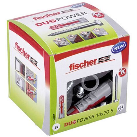 FISCHER - Cheville Duopower 14x70 avec vis x8 pièces