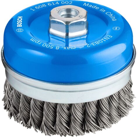 Brosse boisseau 100 mm à fils d'acier torsadés 100 mm, 0,8 mm, M14 (1/5)