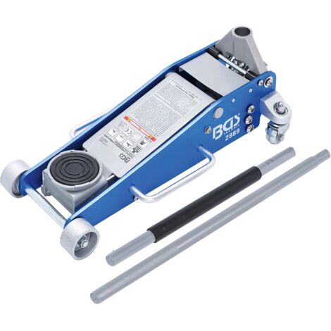 Bgs Technic – Cric rouleur hydraulique 2,5 t – Construction aluminium-acier – Mécanisme à double piston – Hauteur min. 100 mm, max. 460 mm (1/6)