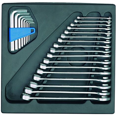 Jeu de cles a fourche GEDORE 25 pieces en module plastique ABS (1/2)