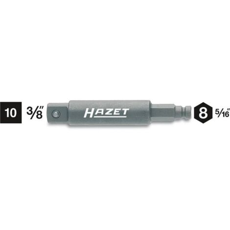 HAZET 8808S-1 ADAPTATEUR À CHOCS HEXAGONE MASSIF 5/16''/CARRÉ MASSIF 3/8'' LONGUEUR 75 MM (1/2)