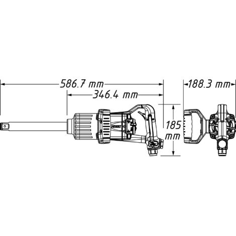 Boulonneuse pneumatique 9014P-1 Hazet (1/5)