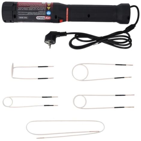 KS Tools - Coffret pistolet à chaleur par induction 1100 W, 6 pièces - 500.8605
